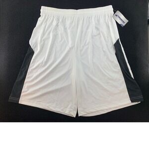 CHAMPPRO SPORTS Mens XL White Black Dri-Gear Athletic Shorts 100% Polyester